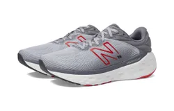 New Balance Men&apos;s Running Shoes &lpar; D Width &rpar; In Aluminum Grey&sol;true Red