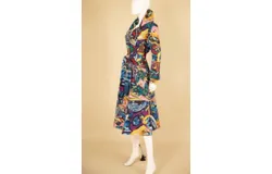 Samuel Dong Printed Coat In Multi