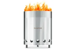Wood Burning Fire Pit Stove - Smokeless Outdoor Stove for Efficient Wood Fires&comma; Camping&comma; Cooking&comma; and Garden Gatherings&comma; Durable&comma; Stainless Steel with Removable Ash Pan&comma; Stand and Carry Bag