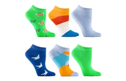 Gallery Seven Womens Multicolor Ankle Socks 6 Pack-Amber Rose -9-11
