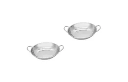 Set of 2 Stainless Steel Cooking Pot with Handle Yang Korean Ramen Pot NonStick Pot Stainless Steel Pan Small Pan Stainless Steel Silver