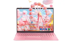 15&period;6" Laptop Computer&comma; 16GB RAM&comma; 128GB SSD&comma; FHD 1920x1080&comma;Core Intel 12th Gen N95 Processor&comma; Pink