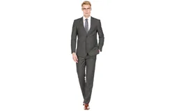 Braveman Men&apos;s Slim Fit Sharkskin 2 Piece Suit
