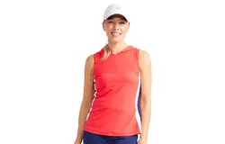 Tech Hoodie Sleeveless Top - Tomato Red
