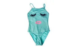 Envya Girl&apos;s Facing The Sun One Piece In Teal Eyelash
