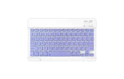 Bluetooth Wireless Keyboard and Mouse Combo,Ultra-Slim Ergonomic Small Rechargeable Bluetooth Keyboard Mouse Set for Apple iPad iPhone Samsung Tablet Phone Android PC Computer Mac Smartphone- purple 10 "single keyboard