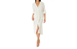 Rip Curl Norah Shirt Dress In Bone