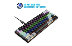 68 keys green shaft red shaft mechanical keyboard multiple backlight key line separation gaming keyboard