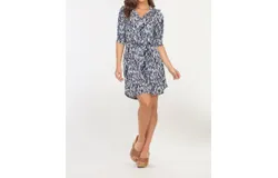 Veronica M Livia Ity Shirt Dress In Blue