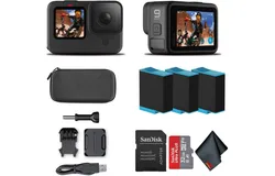 GoPro HERO9 Black - Waterproof Action Camera with Front LCD and Touch Rear Screens&comma; 5K HD Video&comma; 20MP Photos&comma; 1080p Live Streaming&comma; Stabilization &plus; 32GB Card and 2 Extra Batteries
