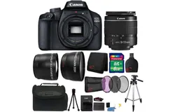Canon EOS 4000D 18MP Digital SLR Camera &plus; 18-55mm Lens &plus; 58mm Filter Kit Lens &plus; 8GB Memory Card &plus; Card Wallet &plus; Card Reader &plus; Case &plus; Tall Tripod &plus; Lens Cap Holder &plus; Cleaning Kit &plus; Screen Protector &plus; Mini Tripod