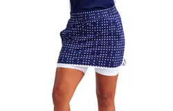 Pantaloncillo Skort Putt Pedal Paddle - Rojo Tomate y Azul Domino