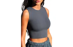 Joah Brown Second Skin Tank Top In Sueded Navy