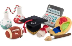 P.L.A.Y. Back to School Plush Toys for Dogs School Themed Toys, Multiple Designs