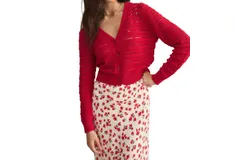 Z Supply Romance Cardigan In Cherry