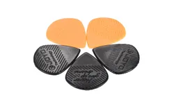 5pcs Plastic Triangle Shape Guitar Pick Plectrum 3pcs in Black 2pcs in Orange