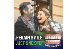 2-pack Dentures Cosmetic Teeth Comfortable Upper And Lower Veneers