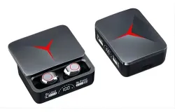 Wireless in-ear gamer headphones on-ear m90pro black with led light