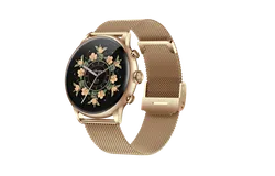H26 Smart Watch 1&period;43 inch for iOS and Android &lpar;Answer&sol;Make Calls&rpar;&comma; Watches for Men Women IP67 Waterproof Smartwatch Fitness Tracker Watch with Heart Rate&sol;Sleep Monitor Steps Calories Counter（Gold Steel Belt）