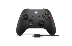 Xbox Core Wireless Gaming Controller &plus; USB-C® Cable – Carbon Black – Xbox Series X&period;S&comma; Xbox One&comma; Windows PC&comma; Android&comma; and iOS