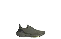 Adidas Men&apos;s Ultraboost 21 Running Shoes In Focus Olive&sol;acid Yellow