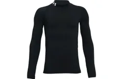 Under Armour Boys&apos; Coldgear Armour Mock Long Sleeve Shirt In Black&sol;white