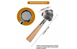 54mm handle for  Breville  8 espresso machine bottomless handle 304 stainless steel coffee extraction accessories for beginners cafe home-54MM Beech Alloy