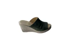 Cordani Easton Wedge Sandal In Khaki Suede