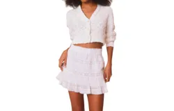 Loveshackfancy Moulin Mini Skirt In True White