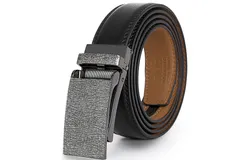 Mio Marino Men&apos;s Snowfall Ratchet Belt-Black-XL