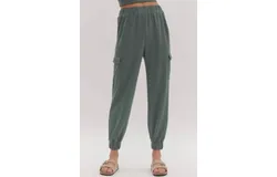 Entro Knit Cargo Pants In Wash Forest