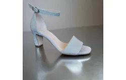 Gabor Women&apos;s Strappy Heeled Sandal In Silver Metallic