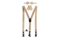 Gioberti Men&apos;s Convertible Suspenders&comma; Bow Tie&comma; and Hanky Set