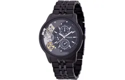 Reloj Fossil Hombre &vert; Coleccion Townsman &vert; Modelo ME1136 &vert; Caja Redonda &vert; Ø 44mm Acero inoxidable &vert; Cierre Desplegable &vert; Movimiento Cuarzo &vert; Dial Negro &vert; Cristal Mineral &vert; Correa Acero inoxidable Negro &vert; 50m &sol; 5 ATM &vert; Línea Automático