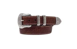 Lejon Leather Goods Men&apos;s Vintage Bison Leather Wild Bill Ii Usa Belt In Peanut