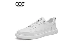 CCE men's shoes new British large size cowhide versatile sports shoes men's outdoor wear-resistant fashionable white shoes