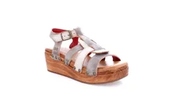Bedstu Fabiola Wedge Sandal In Nectar Lux Icicle Rustic