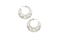 Kendra Scott Shiva Hoops Earrings In Rhodium