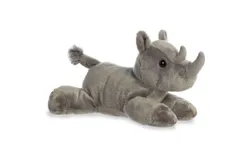 Aurora Adorable Flopsie Rodney Rhino Stuffed Animal - Gray 12 Inches