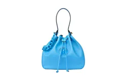Versace La Medusa Leather Bucket Bag Blue
