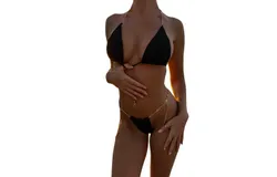 Kokonut Chain Bright Bikini In Black
