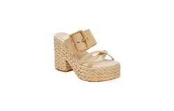 Dolce Vita Women&apos;s Edwina Platform Wedge Sandal In Natural Raffia