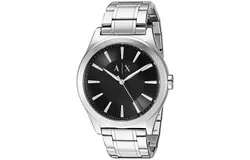 Reloj Armani Exchange Hombre &vert; Coleccion Nico &vert; Modelo AX2320 &vert; Caja Redonda &vert; Ø 44mm Acero inoxidable &vert; Cierre Desplegable &vert; Movimiento Cuarzo &vert; Dial Negro &vert; Cristal Mineral &vert; Correa Acero inoxidable Plateado &vert; 50m &sol; 5 ATM &vert; Línea Clásico