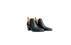 Belle & Bloom Women&apos;s Austin Croc Embossed Ankle Boot in Black