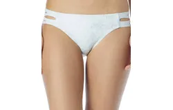 Carmen Marc Valvo Deluxe Strappy Hipster Bikini Bottom In Cmv White