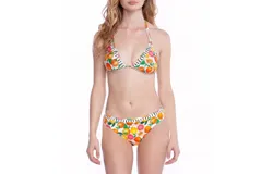 Nanette Lepore Tutti Fruitti Vixen Reversible Tri Bikini Top In Multi