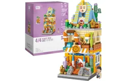 Mini City Shop Street View Building Blocks Model Set&comma;Simulation Architecture Collection Particle Construction Building Bricks Toy&comma;Home Decoration