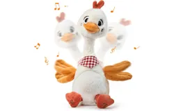 Talking Dancing Duck Toy Soft plush electronic pet with neck to wriggle and wings to flap&comma; with functions such as singing&comma; recording&comma; repetition&comma; etc&period;&comma; suitable for toddlers&comma; it is an interactive gift toy for toddlers for boys and girls