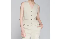 Vilagallo Agata Waistcoat Vest In Camel
