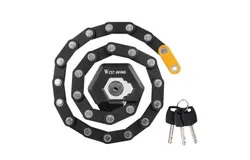 West Biking Foldable Bike Lock With 3 Keys Hamburg-Lock Alloy Anti-Theft Strong Secure Bicycle Folding Lock Mount   Bracket Bike Chain Lock
